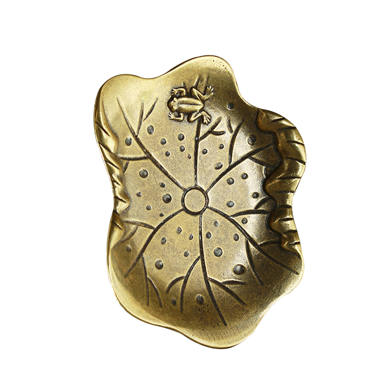 Office Table Home - Vintage Leaf Jewelry Dish Premium Metal