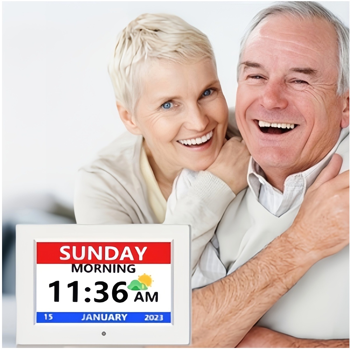 Home Office Icon - Smart Digital Wall Clock with Date