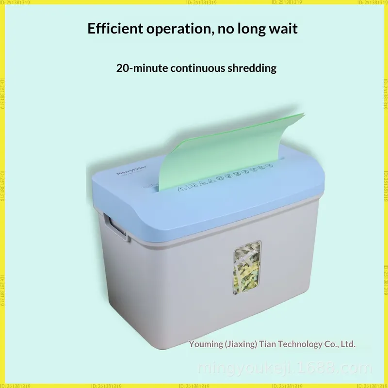 Home Office Paper Shredder - Merryfiller Raffia Paper Shredder Mini Portable