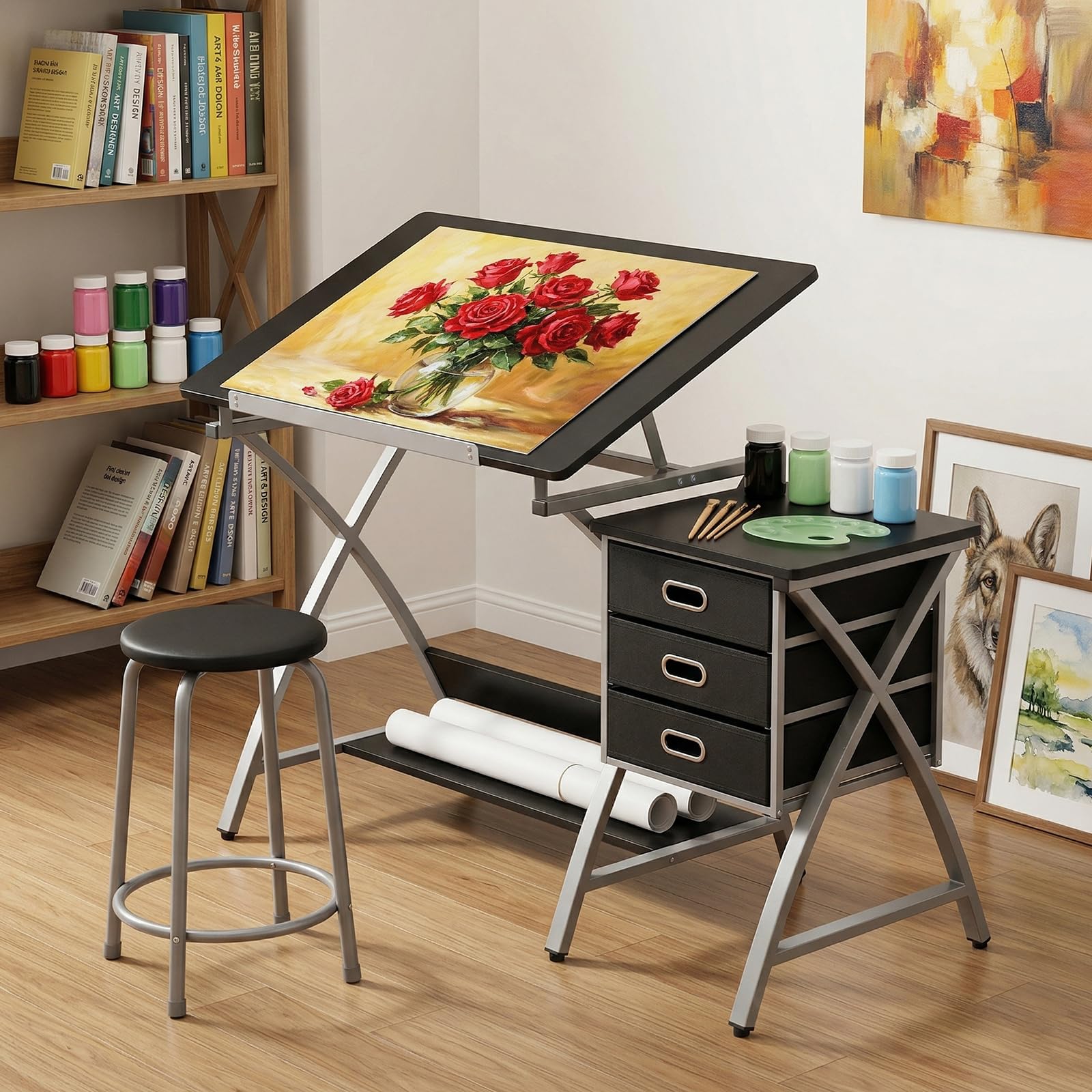 Office Table Home - Tabletop Adjustable Drafting Table, Drawing Table