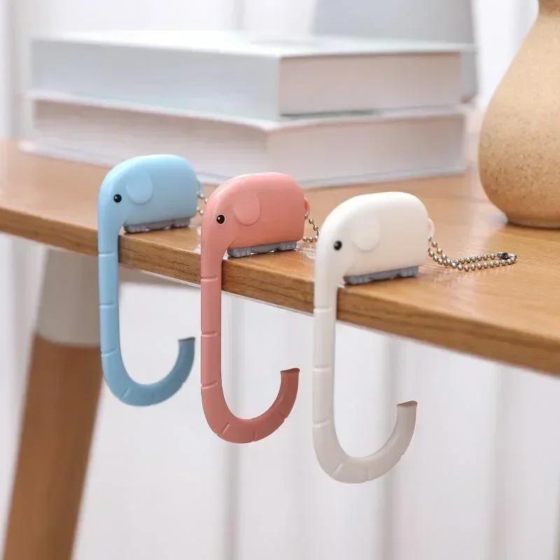 Home Office Desk Ideas - Portable Bag Hook Hanger Cute Elephant