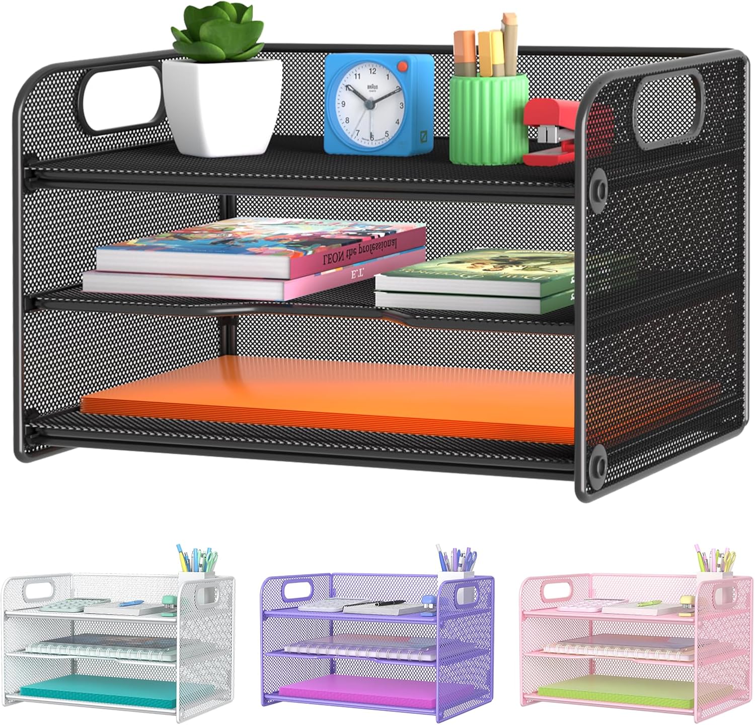 Letter Tray Desk - 3 Tier Letter Tray Paper Organizer