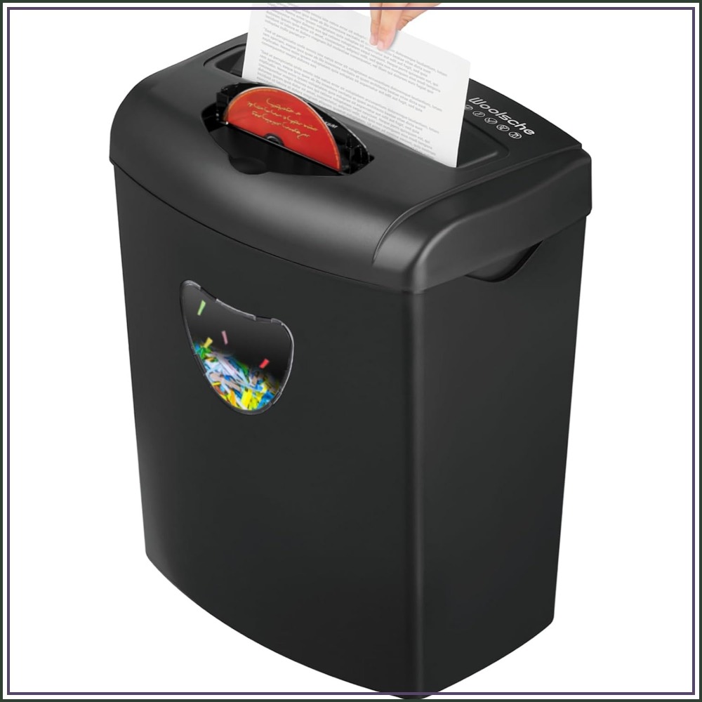 Home Office Paper Shredder - 12-Sheet Cross Cut Shredder, 5.55 Gal