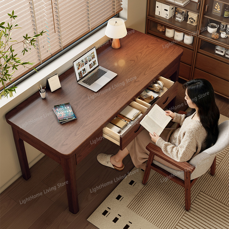 Home Office With Two Desks - Computer Desk Household with Two Drawer