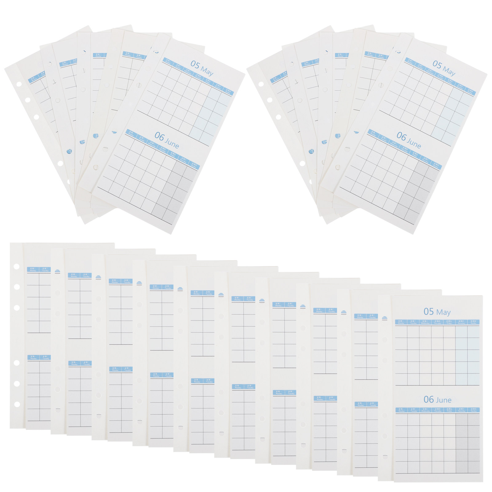 Home Office Budget - 20 Sheets Undated Monthly Planner Refills