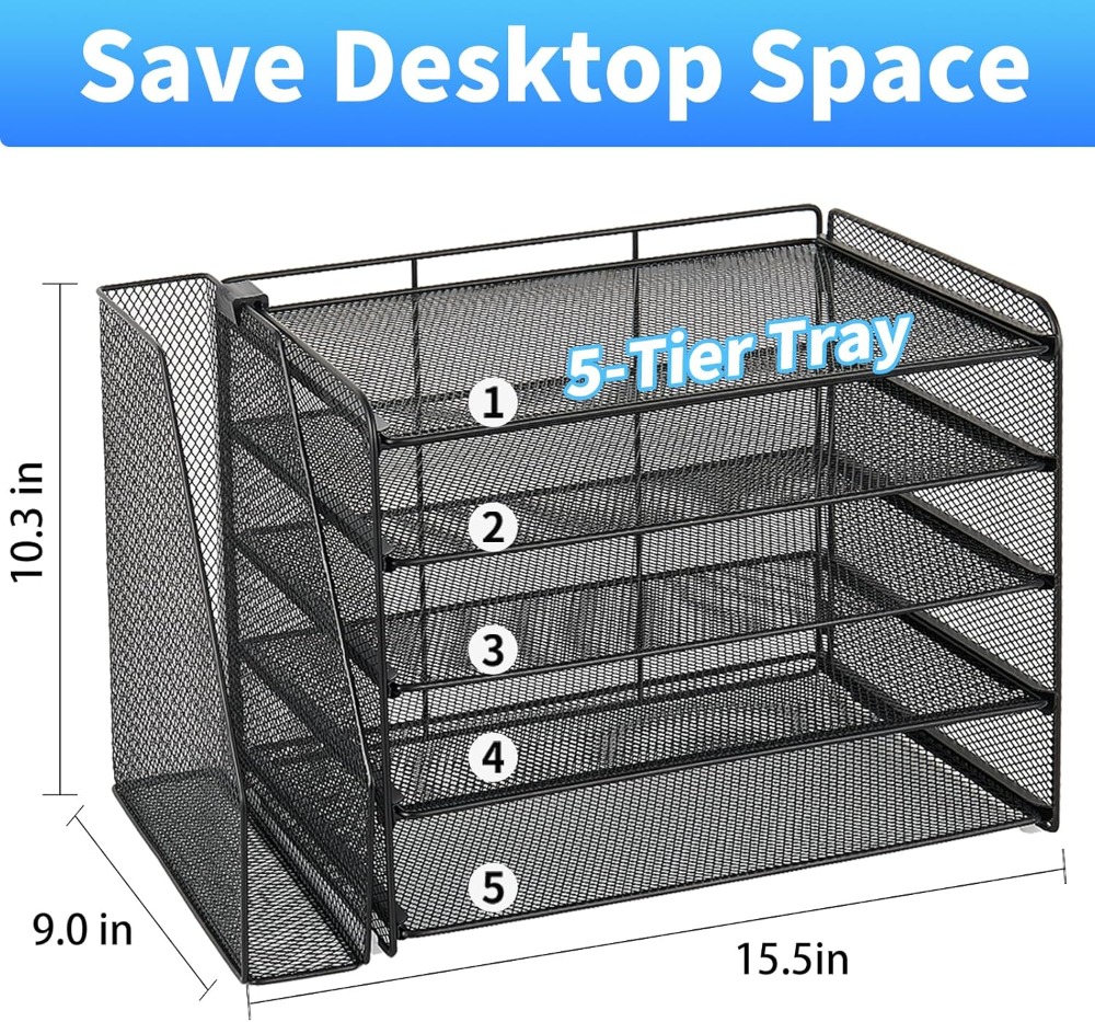 5-Tier Paper Organizer Letter  - Letter Tray Desk のレビューと価格