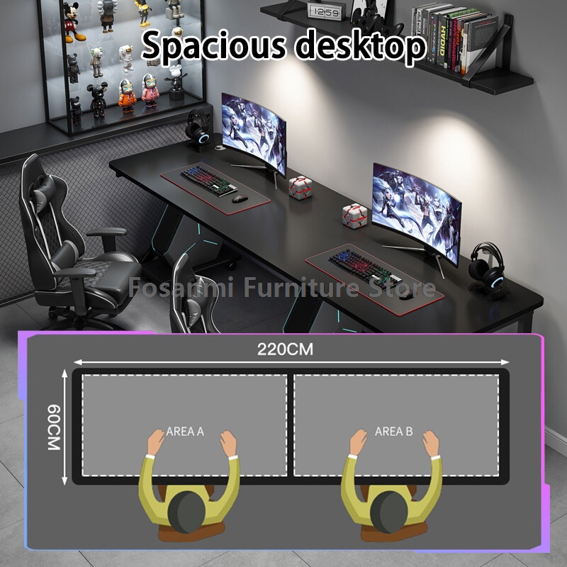 Large 2-Person Gamer PC Desk w - Home Office With Two Desks のレビューと価格