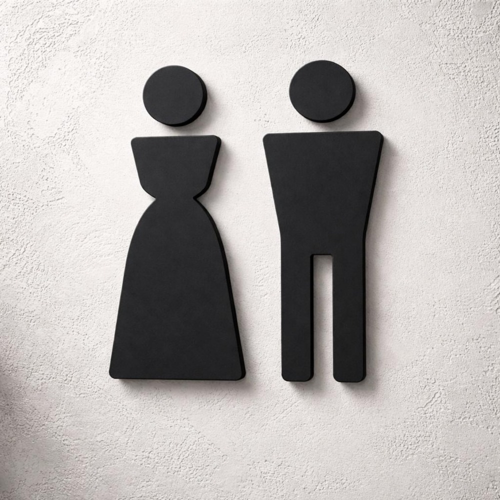 Minimalist 3D Printed Male Fem - Home Office Icon のレビューと価格