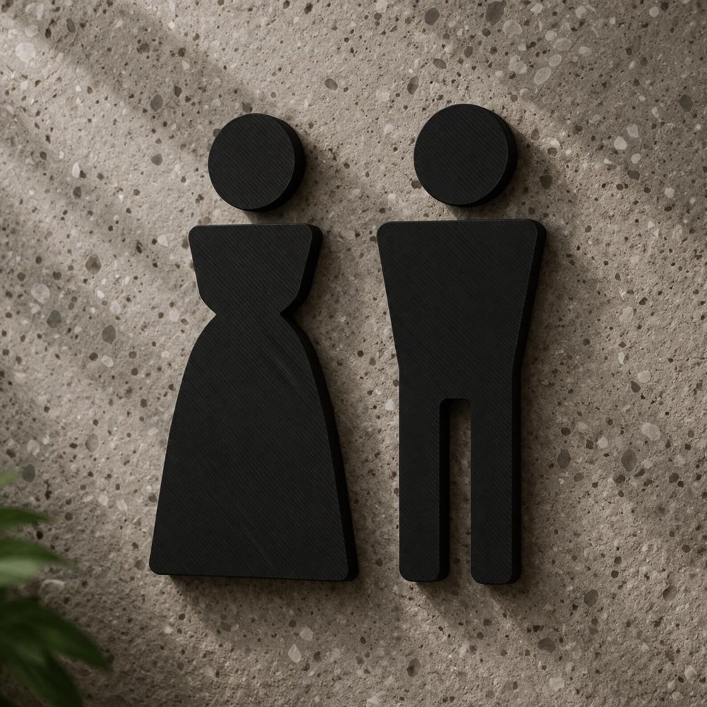 Minimalist 3D Printed Male Fem - Home Office Icon のレビューと価格