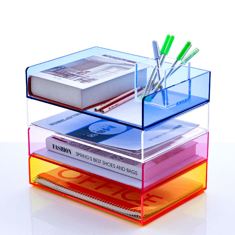 Acrylic File Paper Organizer L - Letter Tray Desk のレビューと価格