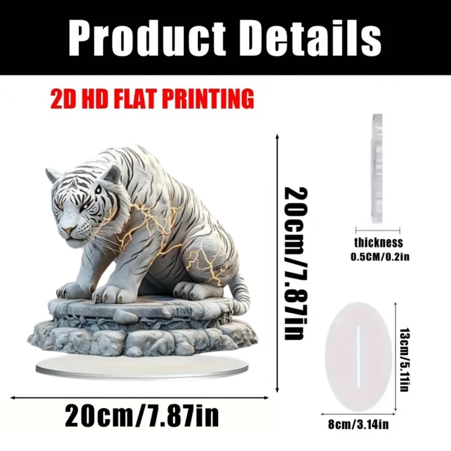 Two Tigers Statue,2D Flat Anim - Office Table Home のレビューと価格