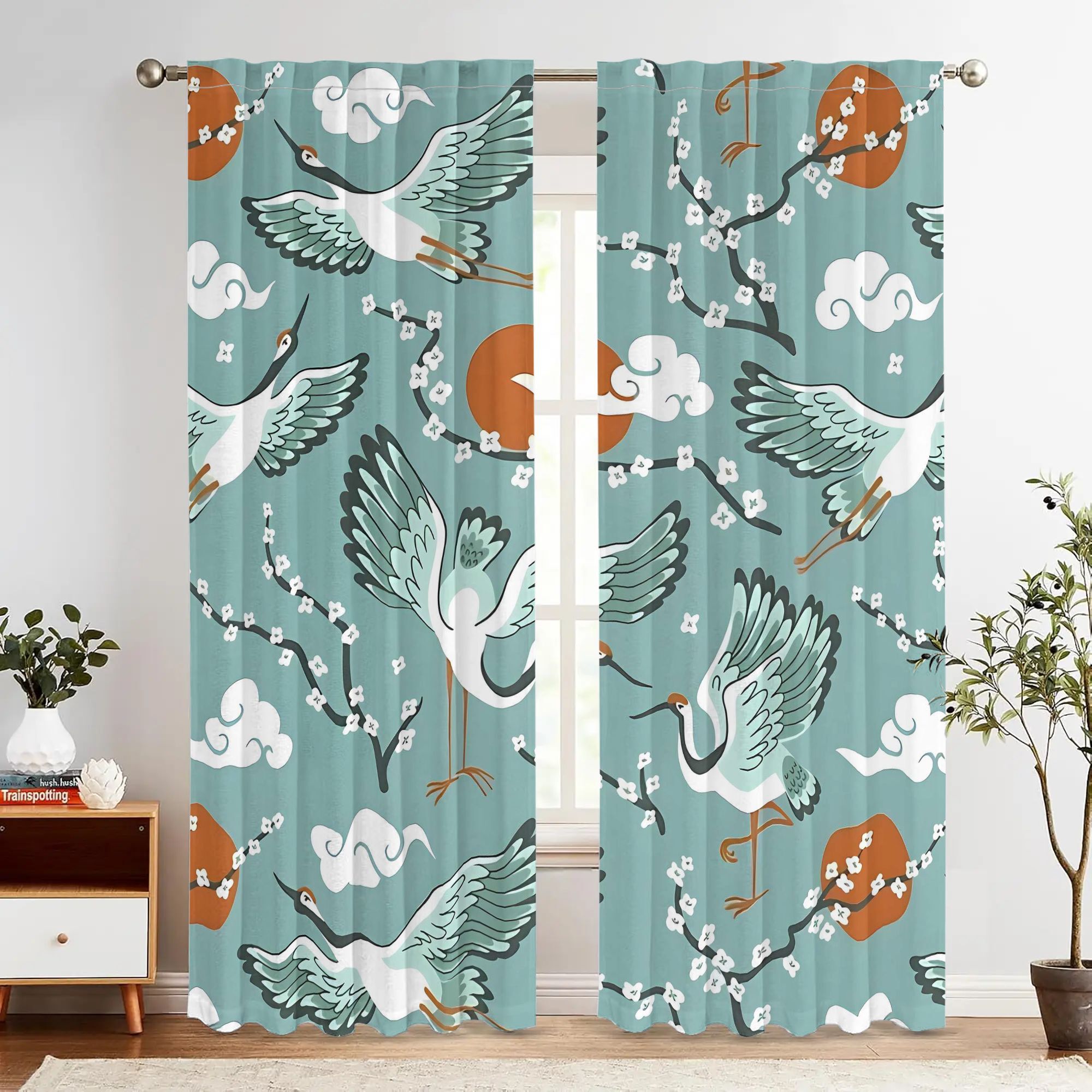 Elegant Teal Watercolor Bird C - Home Office Japandi のレビューと価格