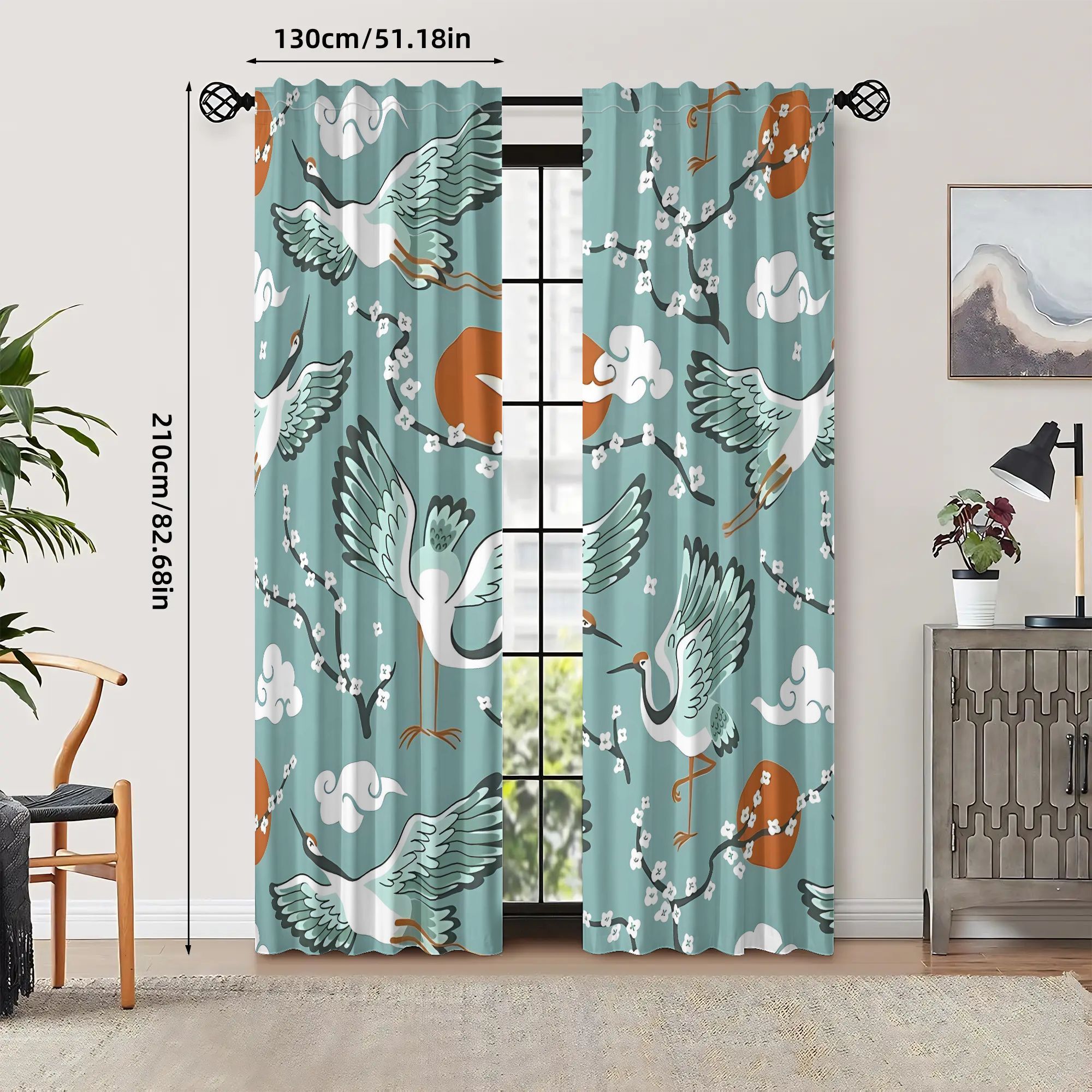 Elegant Teal Watercolor Bird C - Home Office Japandi のレビューと価格