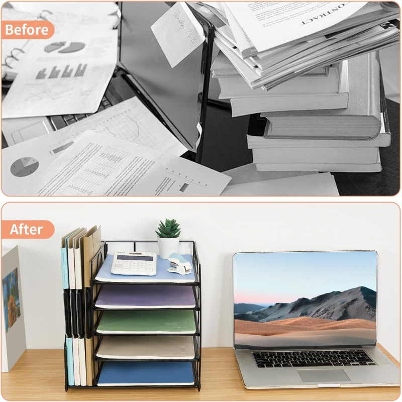 5-Tier Multi-Layer File Rack O - Letter Tray Desk のレビューと価格