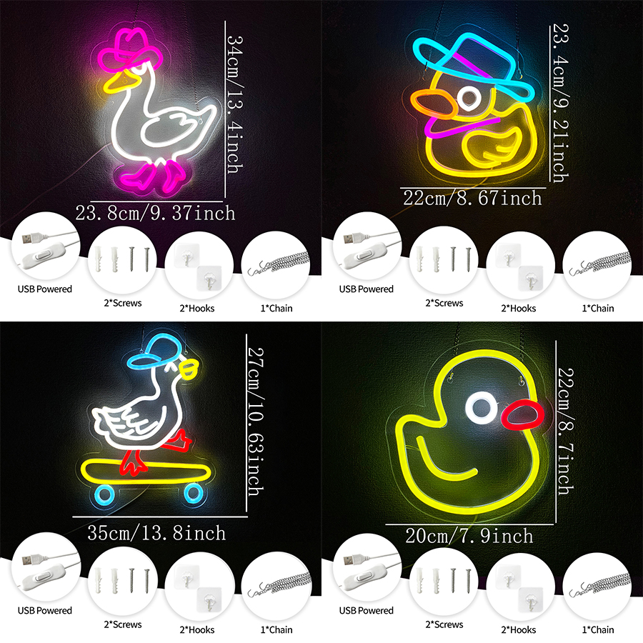 Cowboy Duck Led Neon Signs, Cu - Home Office Icon のレビューと価格