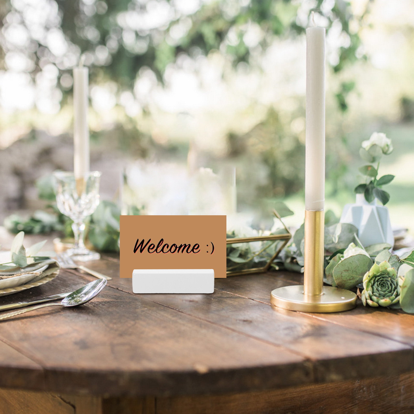 10Pcs Wooden Place Card Holder - Office Table Home のレビューと価格