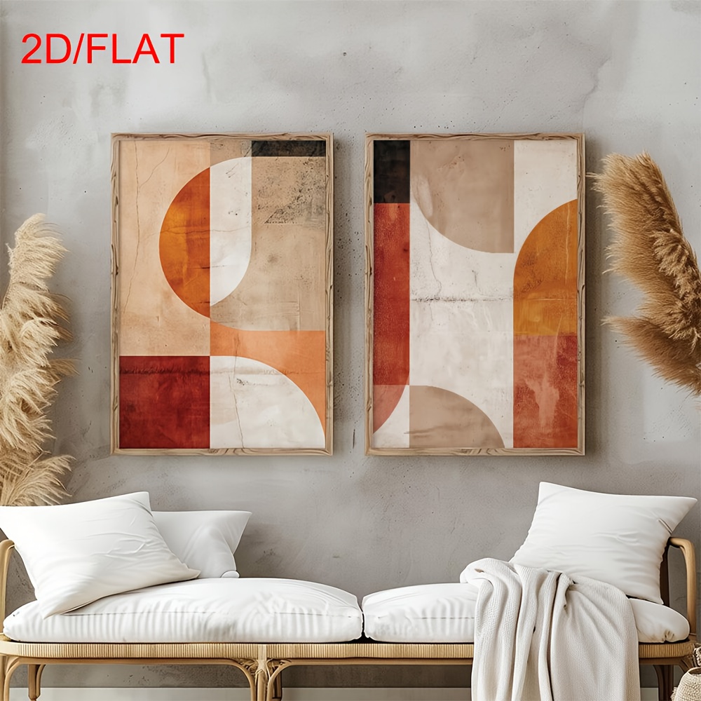 2D/Flat 2pcs Geometric Abstrac - Home Office Japandi のレビューと価格