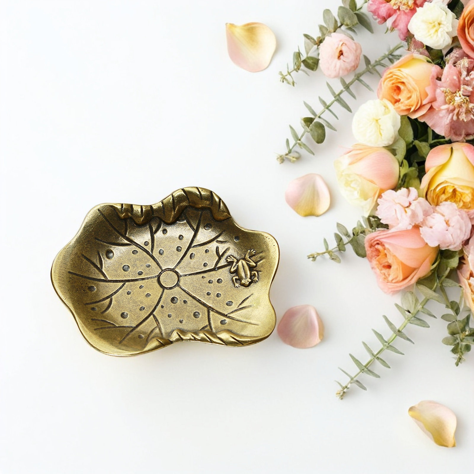 Vintage Leaf Jewelry Dish Prem - Office Table Home のレビューと価格