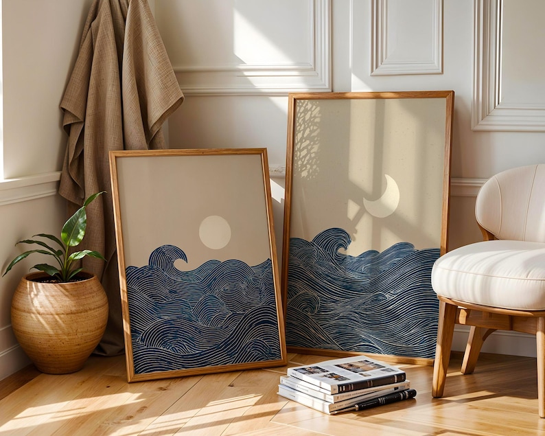 2pcs Japandi Minimalist Moon C - Home Office Japandi のレビューと価格