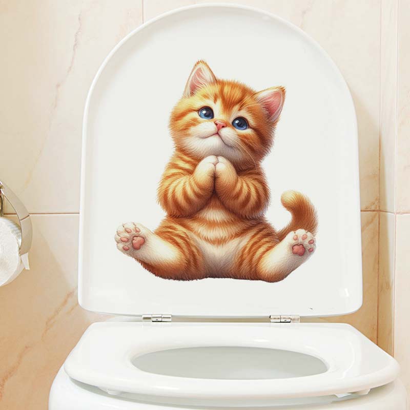 Yoga Cat  Wall Sticker Removab - Home Office Yoga Room のレビューと価格
