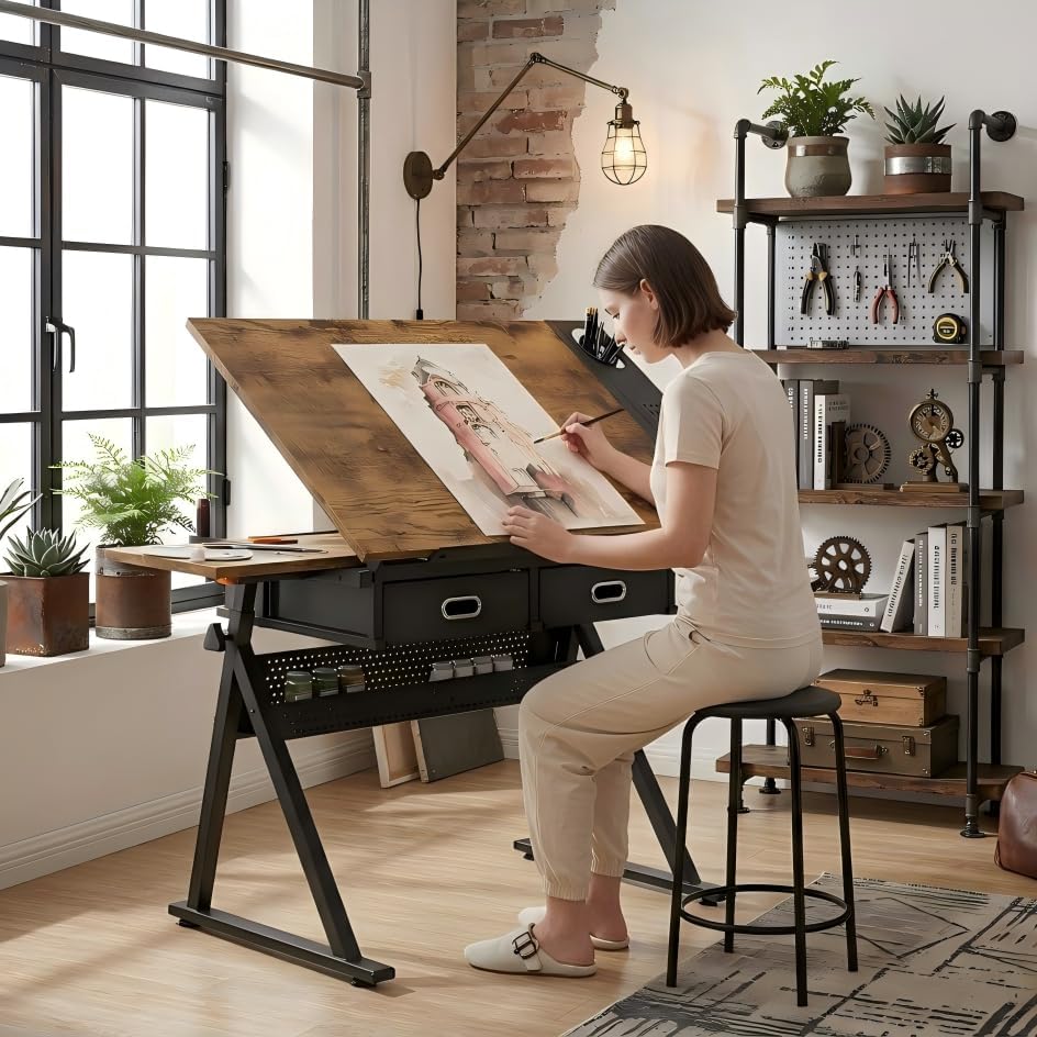 Adjustable Drawing Table with  - Office Table Home のレビューと価格