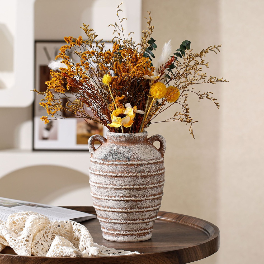 Amphora Ceramic Vase Dried Flo - Home Office Japandi のレビューと価格
