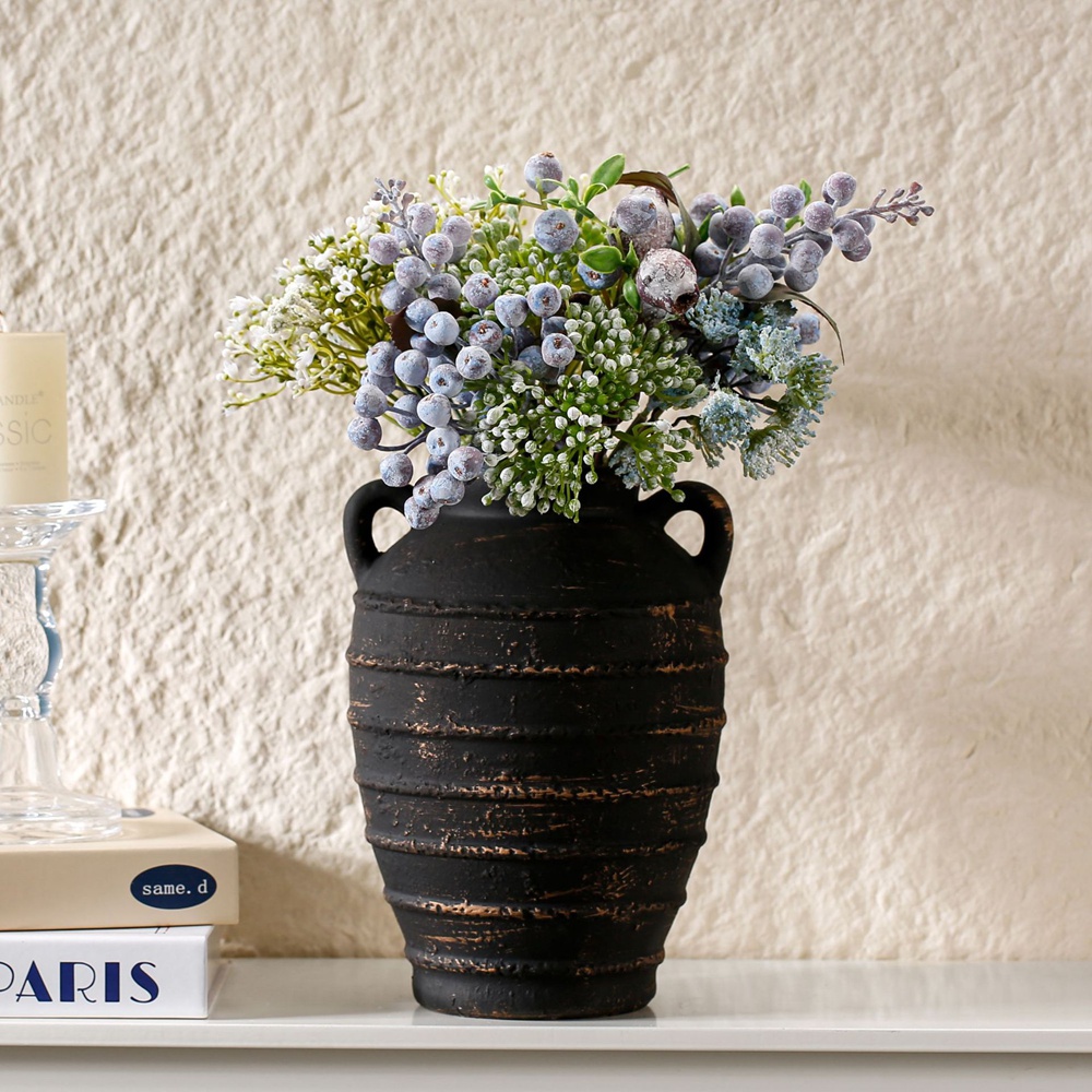 Amphora Ceramic Vase Dried Flo - Home Office Japandi のレビューと価格