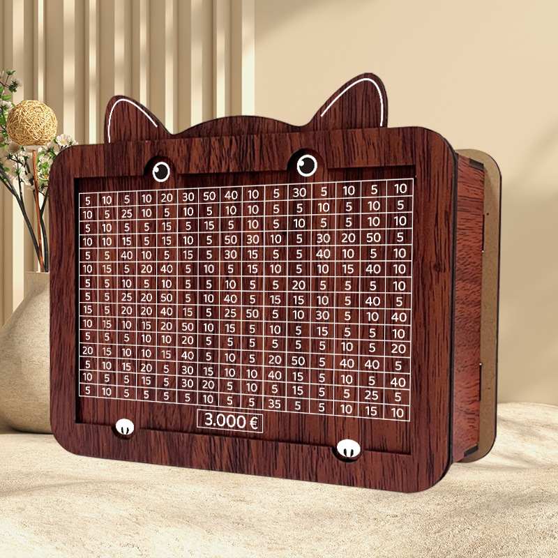 Rustic Penny Bank with Goal Tr - Home Office Budget のレビューと価格