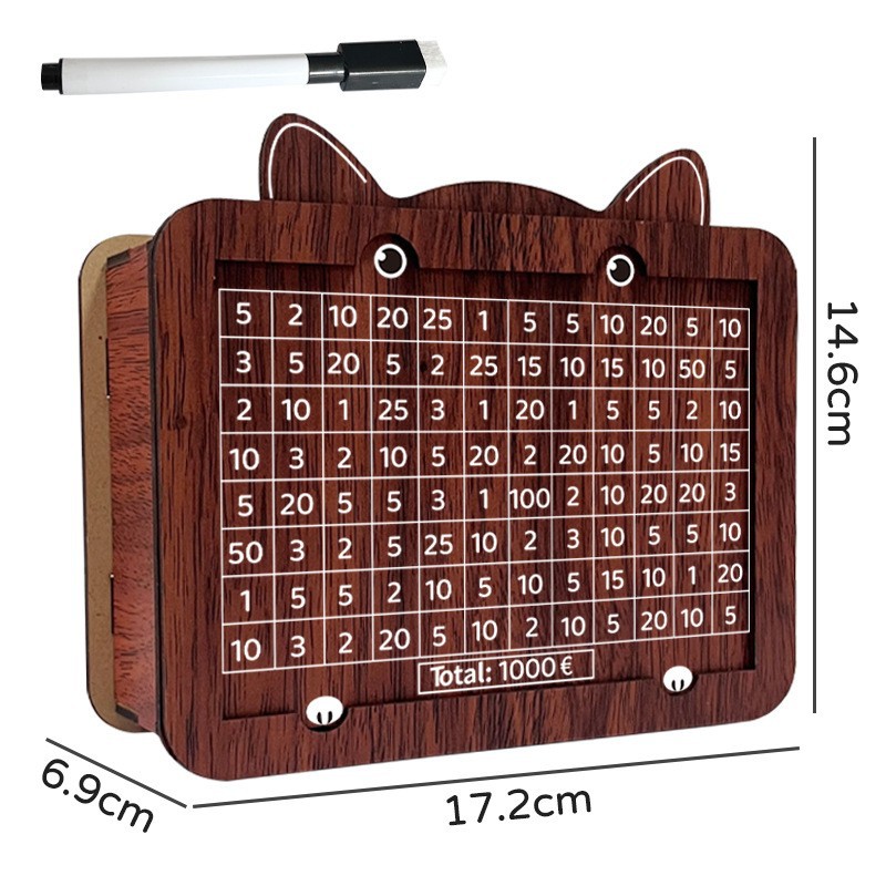 Rustic Penny Bank with Goal Tr - Home Office Budget のレビューと価格