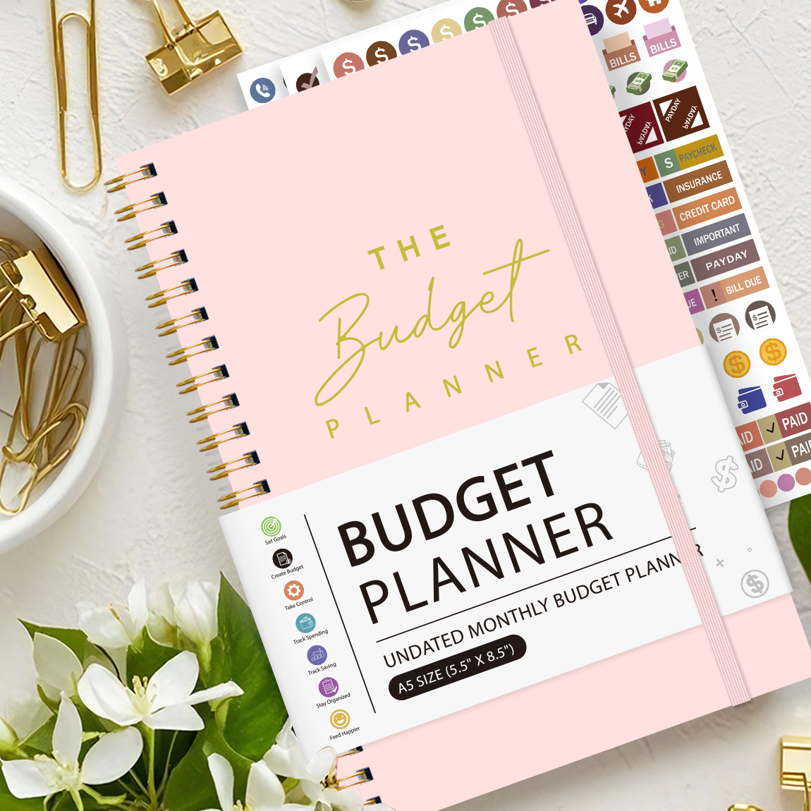 A5 Budget Planner Book with 3  - Home Office Budget のレビューと価格