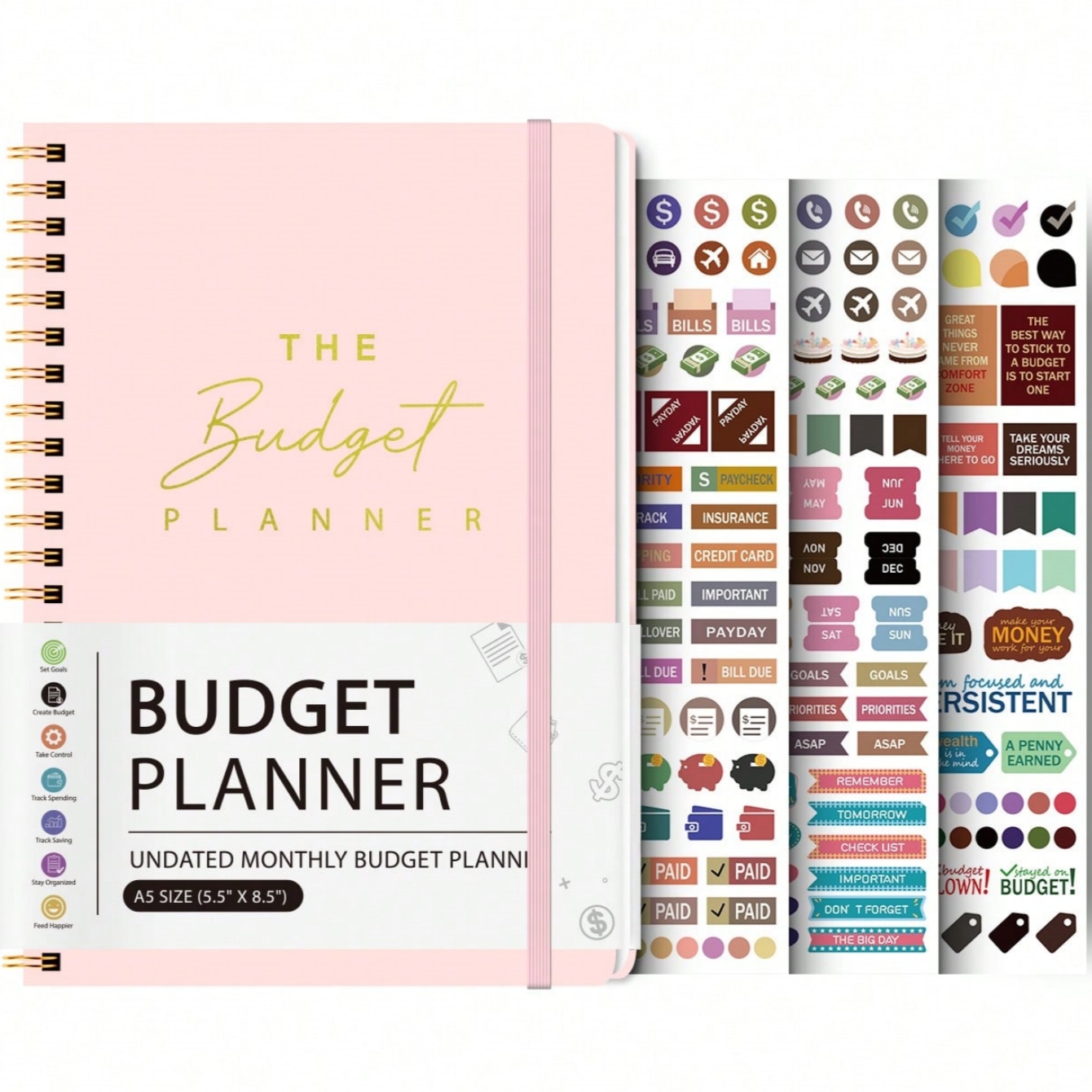 A5 Budget Planner Book with 3  - Home Office Budget のレビューと価格
