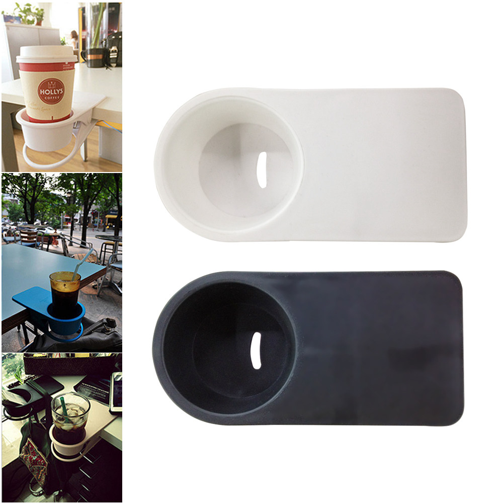2Pcs Desk Cup Holder Clip ABS  - Office Table Home のレビューと価格