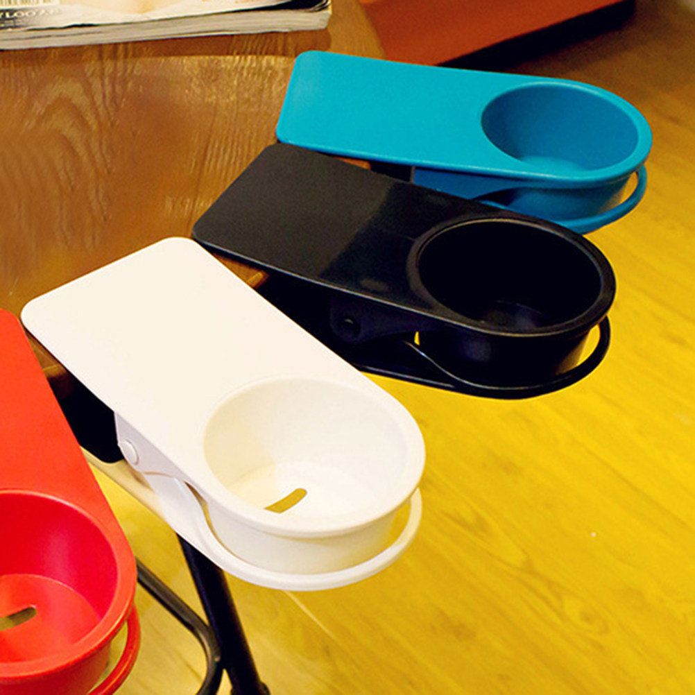 2Pcs Desk Cup Holder Clip ABS  - Office Table Home のレビューと価格