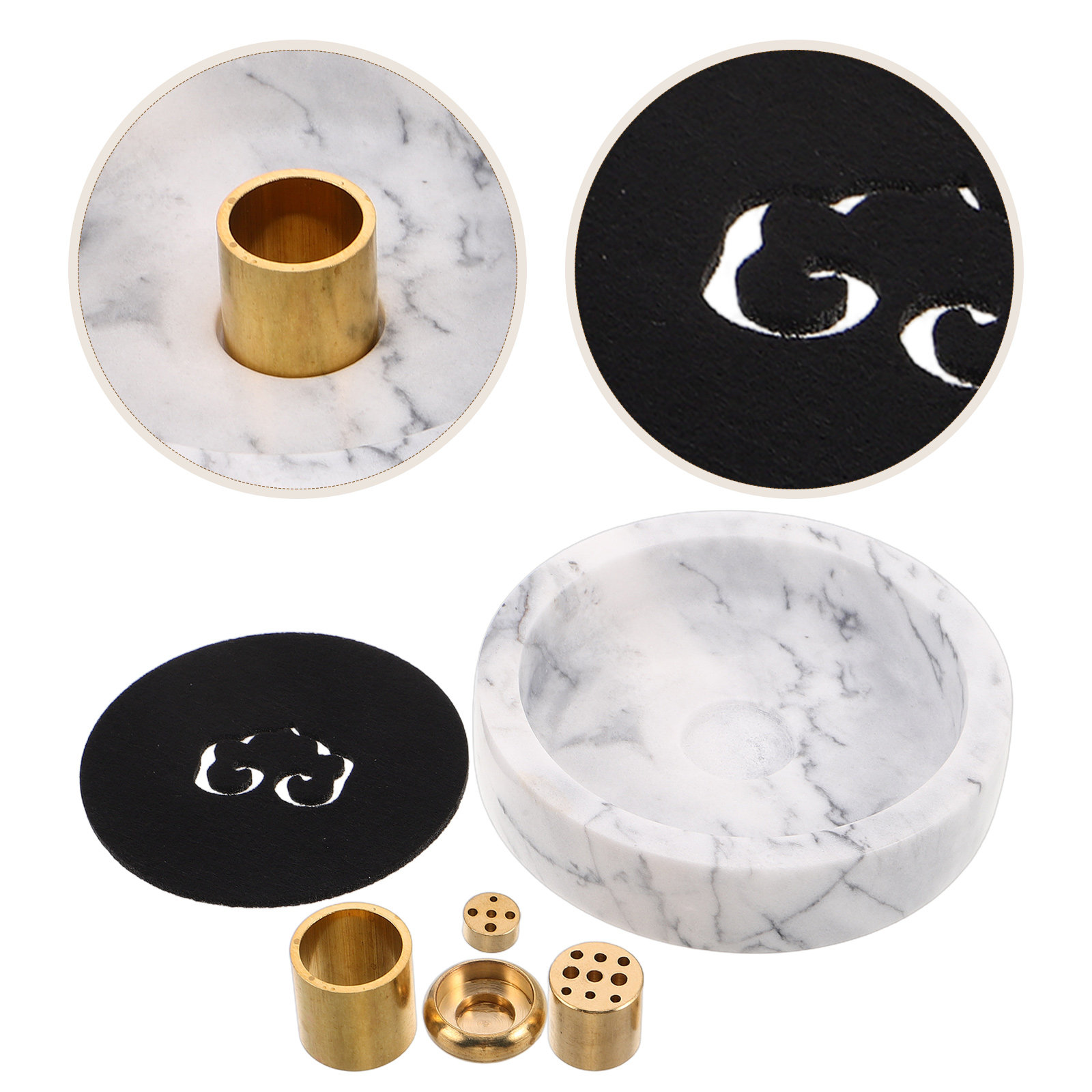 Marble and Brass Incense Burne - Home Office Yoga Room のレビューと価格
