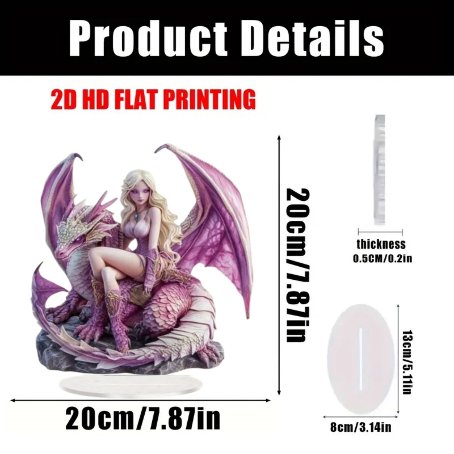 Fairy Statue,2D Flat Acrylic P - Office Table Home のレビューと価格