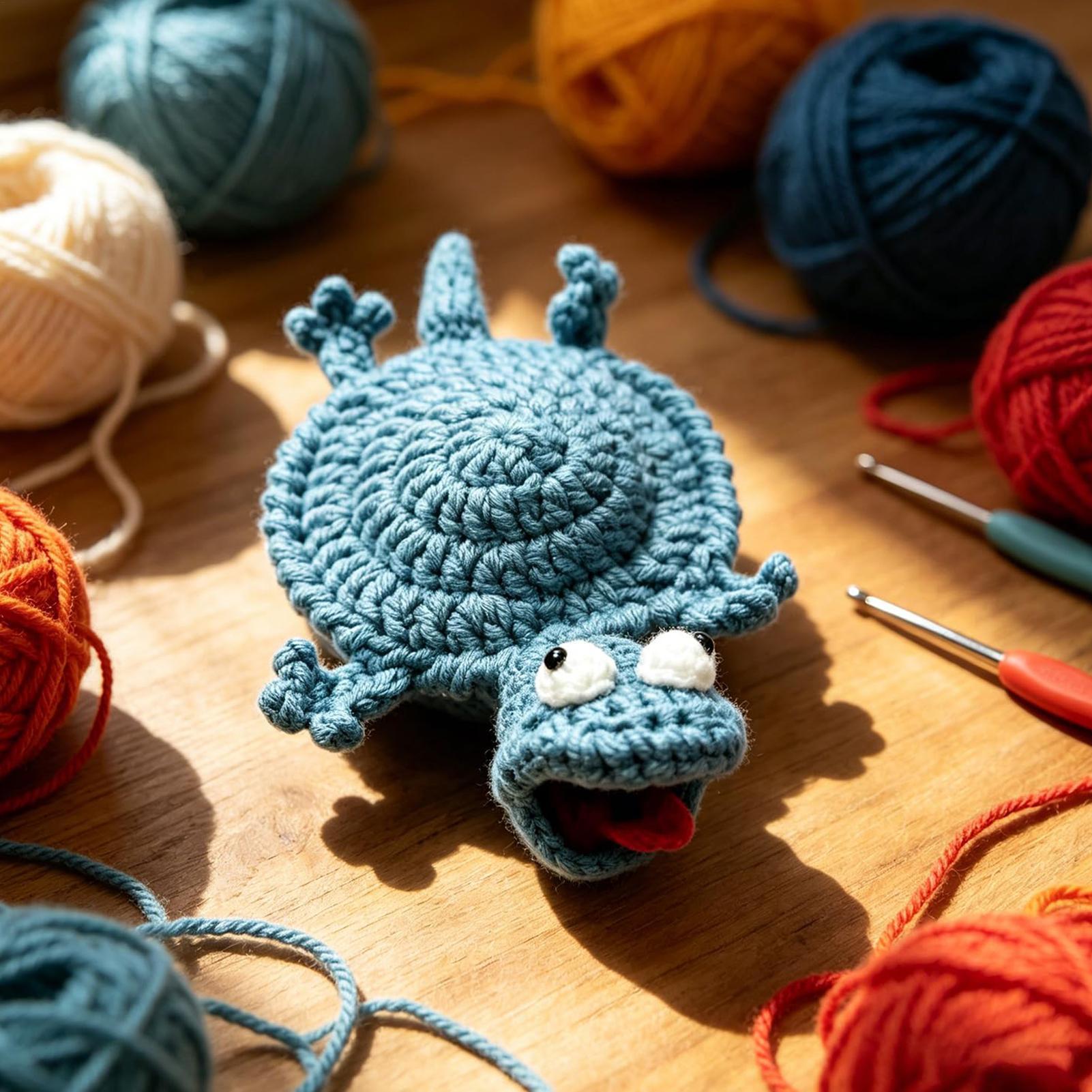 Fun Crochet Lizard Coaster Tab - Home Office Desk Ideas のレビューと価格