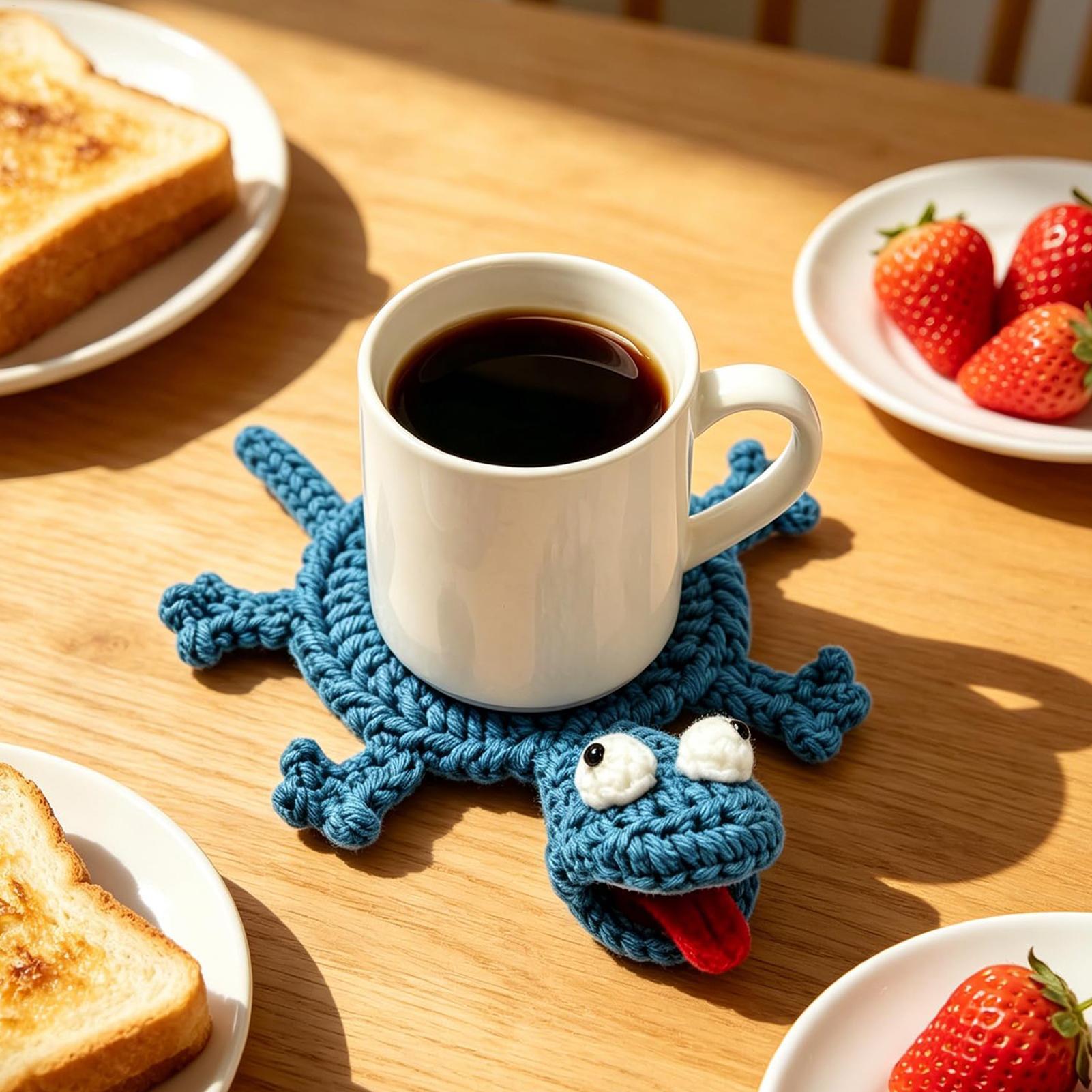 Fun Crochet Lizard Coaster Tab - Home Office Desk Ideas のレビューと価格