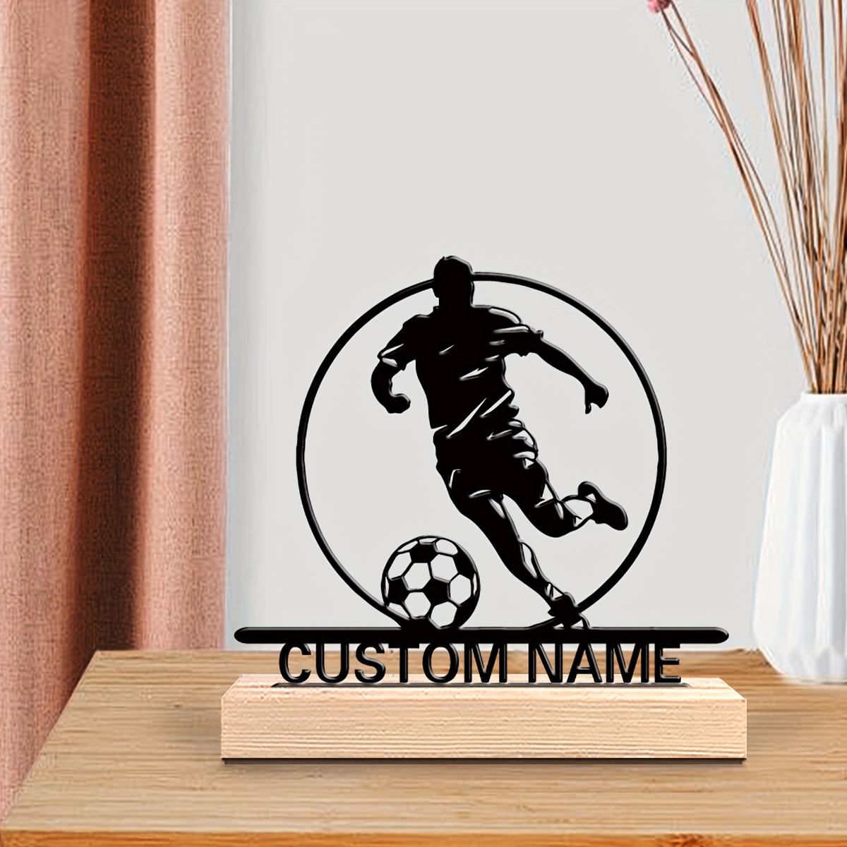 Custom Soccer Player Metal Sta - Office Table Home のレビューと価格