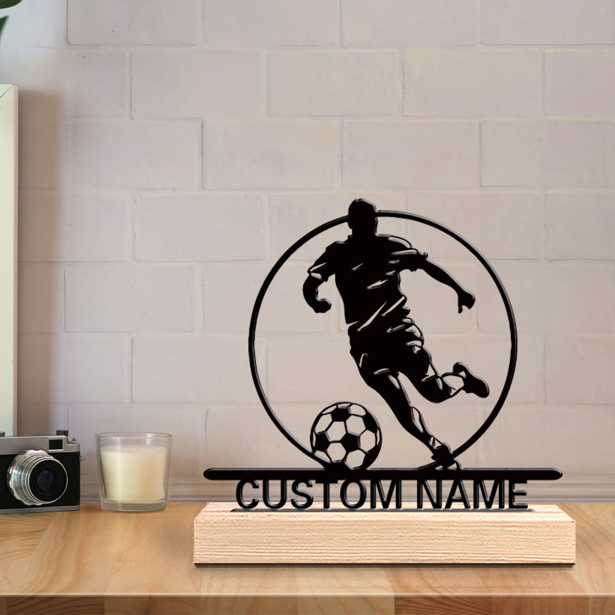 Custom Soccer Player Metal Sta - Office Table Home のレビューと価格