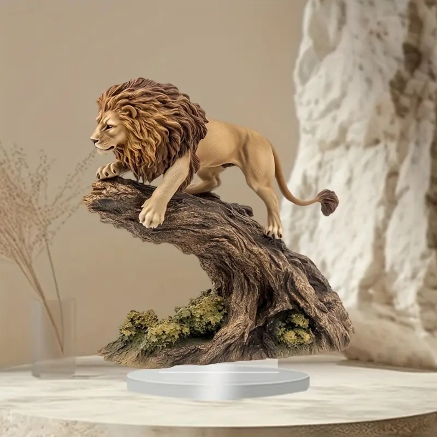Male Lion Statue,2D Flat Anima - Office Table Home のレビューと価格
