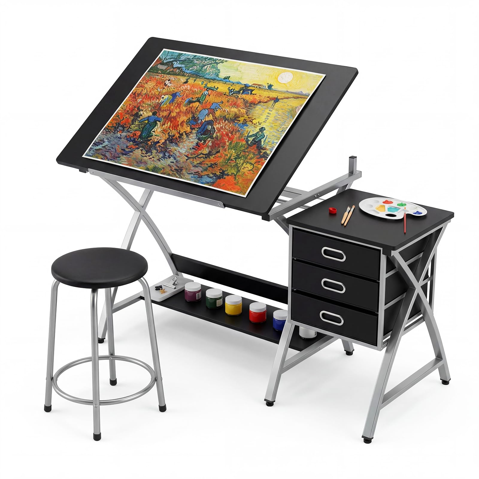 Tabletop Adjustable Drafting T - Office Table Home のレビューと価格