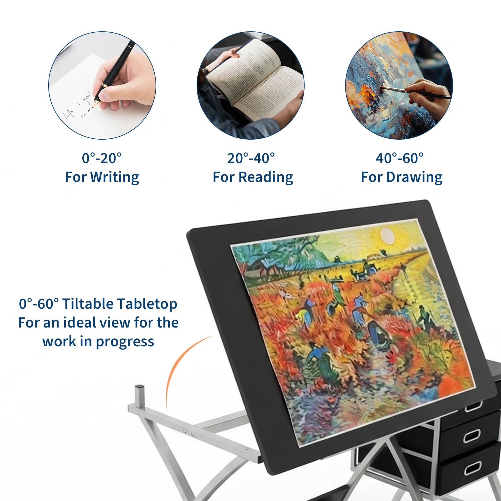 Tabletop Adjustable Drafting T - Office Table Home のレビューと価格