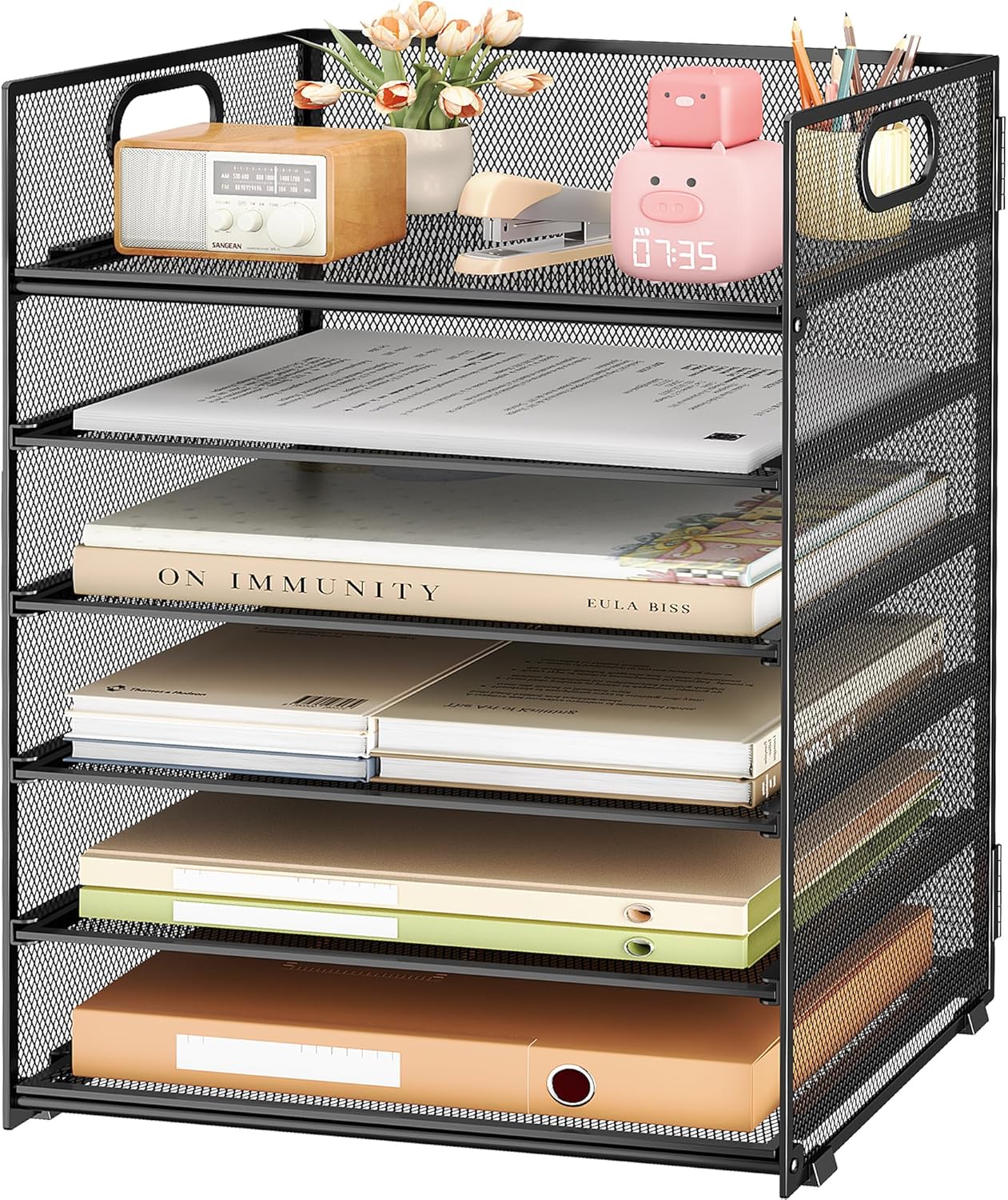 6-Tier Mesh Paper File Tray Or - Letter Tray Desk のレビューと価格