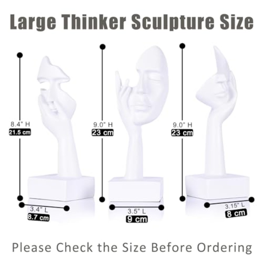 Thinker Large Statue Set - Art - Office Table Home のレビューと価格