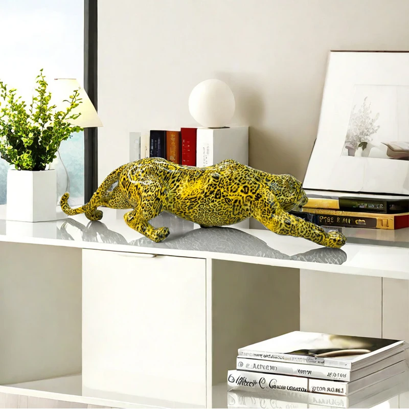Cheetah Statue Home Decor Leop - Home Office Desk Ideas のレビューと価格