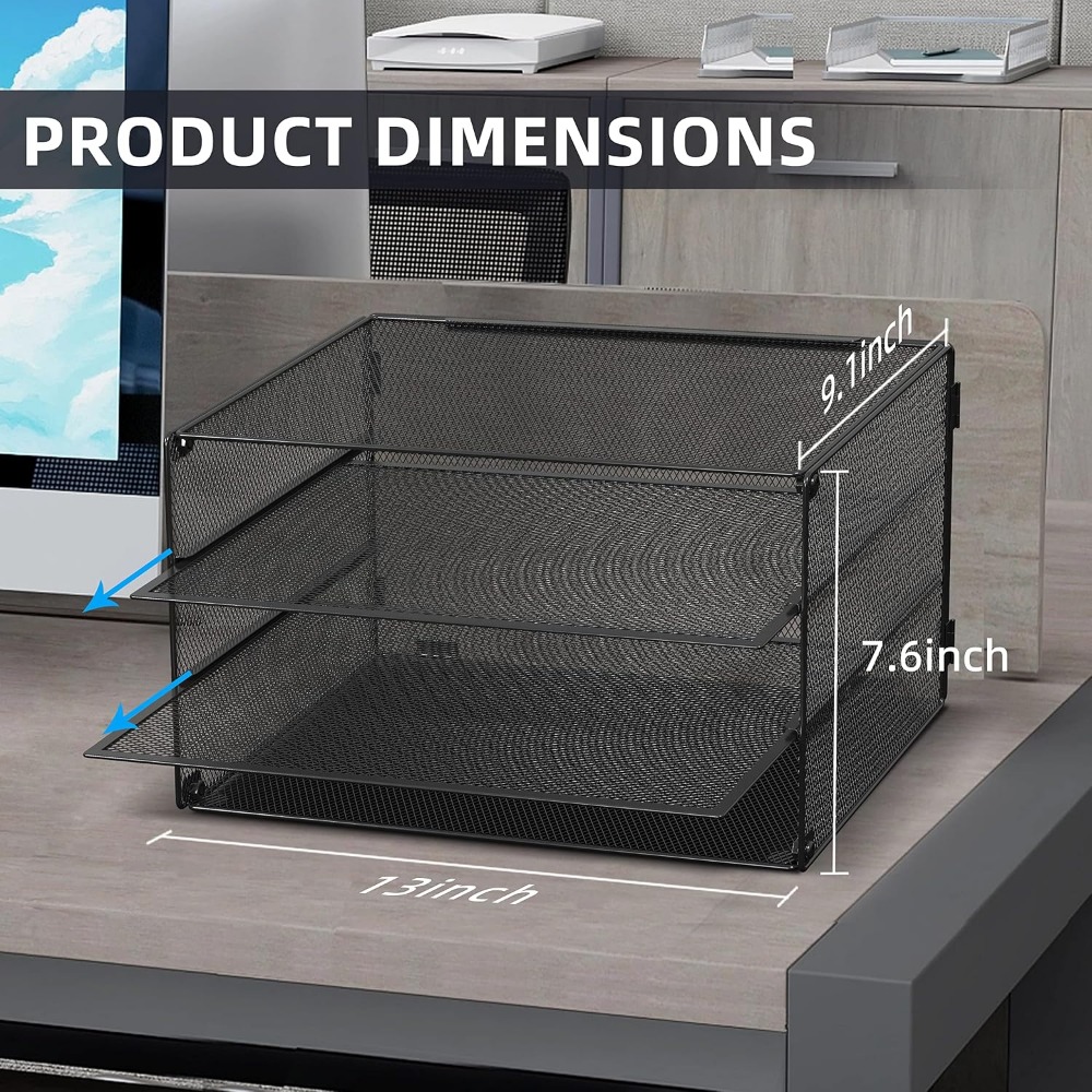 3-Tier Mesh Letter Tray for De - Letter Tray Desk のレビューと価格