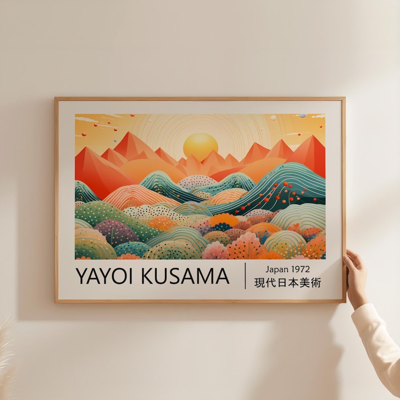 1pc Yayoi Kusama Abstract Land - Home Office Japandi のレビューと価格