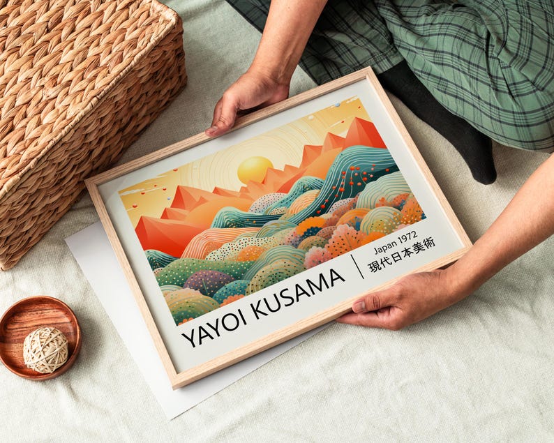1pc Yayoi Kusama Abstract Land - Home Office Japandi のレビューと価格