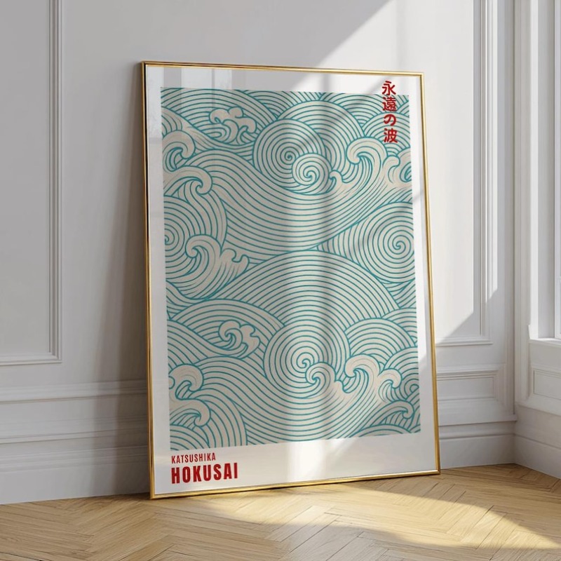 Abstract Japanese Woodblock Ca - Home Office Japandi のレビューと価格