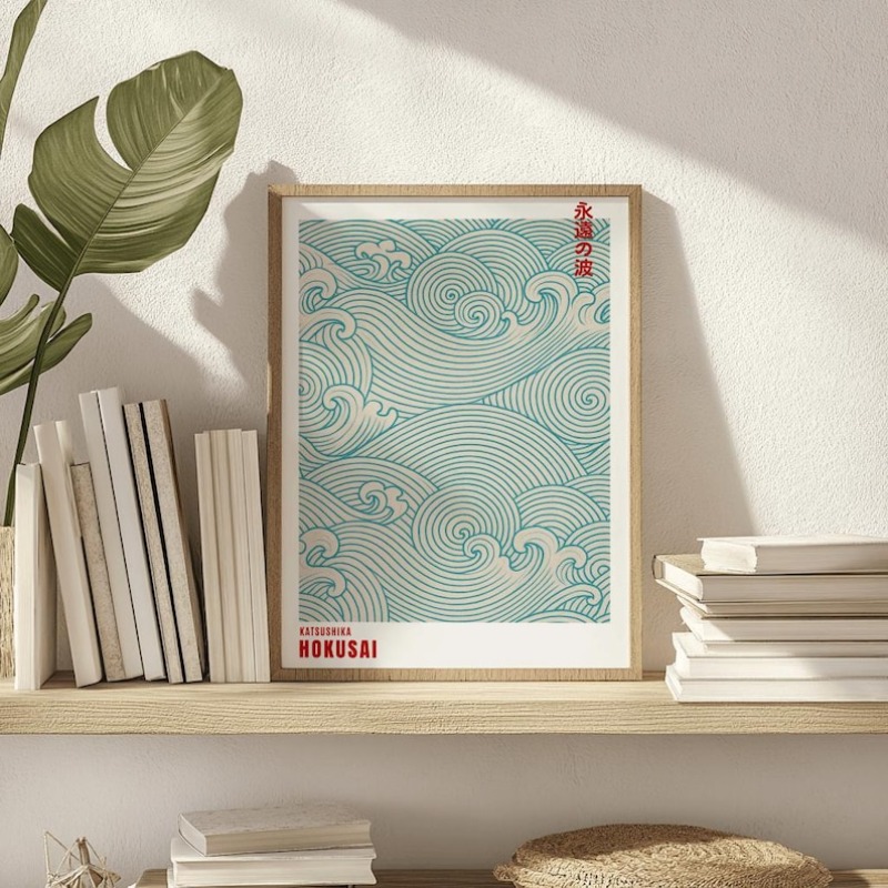 Abstract Japanese Woodblock Ca - Home Office Japandi のレビューと価格